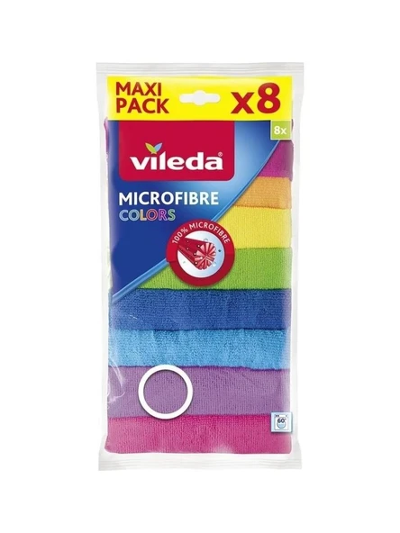 Vileda Mikrofiber Colors Temizlik Bezi 8'li Paket ürün görseli 1