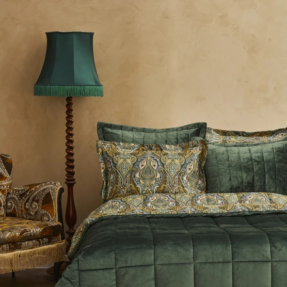 Karaca Home Shrerrie Çift Kişilik Luxury Comfort Set Yeşil ürün görseli 1