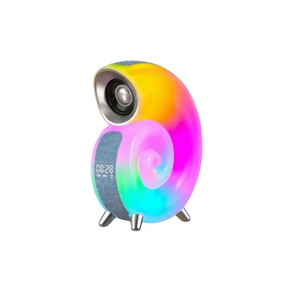 Concord Conch N63 Salyangoz RGb Işıklı Bluetooh Hoparlör Gece Lambası Özellikli ürün görseli 1