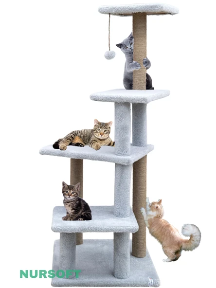 Nursoft Premium Tırmalama Tahtası Çok Katlı Uzun Büyük Boy Kedi Koltuk Tırmalama Koruyucu ürün görseli 1