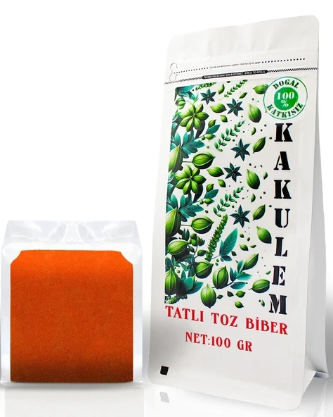 KAKULEM SERTİFİKALI Güneşte Kurutulmuş Tatlı Toz Biber 100 GR ürün görseli 1