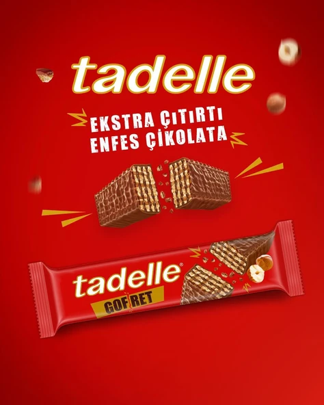 Tadelle Çikolatalı Gofret 28 GR x 28 Adet ürün görseli 1