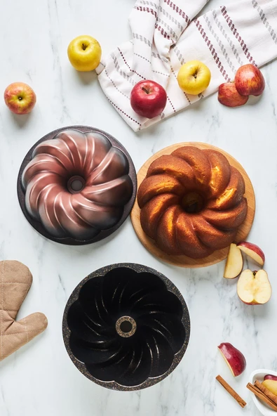 Nevera Degradeli Döküm Kek Kalıbı Rose Gold 26 Cm ürün görseli 1