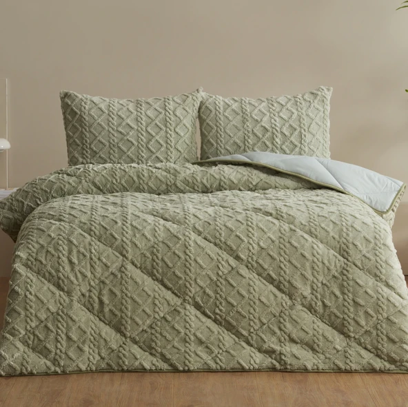 Sarah Anderson Softy Tek Kişilik Comfort Set Yeşil ürün görseli 1