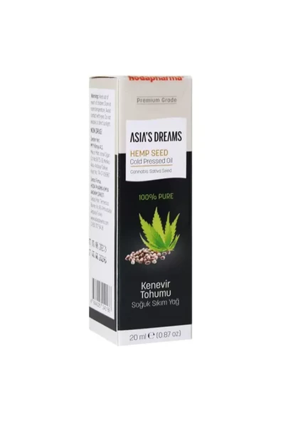 Asia's Dreams Kenevir Tohumu Soğuk Sıkım Yağ 20ml ürün görseli 1