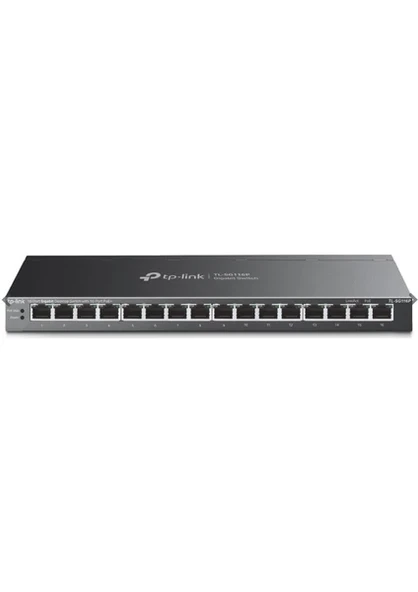 TP-LINK 16port TL-SG116P GIGABIT 120W FULL POE YÖNETİLEMEZ SWITCH ürün görseli 1