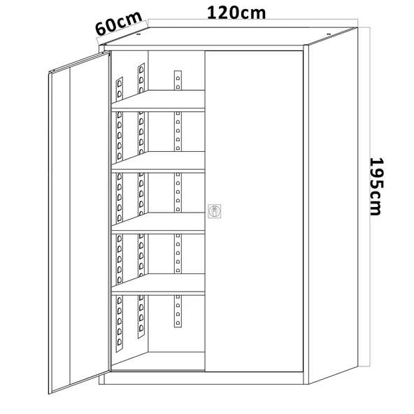 Çelik Dosya Dolabı 120X60X195 - Resim 2