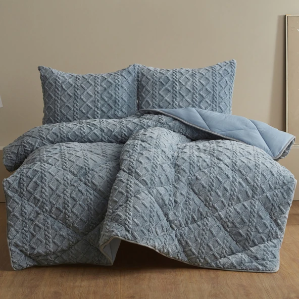 Sarah Anderson Softy Tek Kişilik Comfort Set Mavi ürün görseli 1