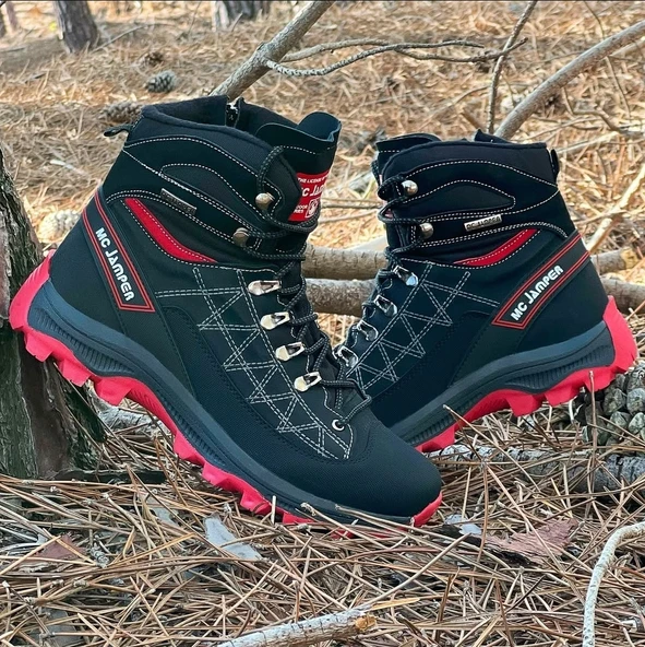2224-Jamper Anatomik Kaydırmaz Tabanlı Soft Shell Outdoor Trekking Erkek Fermuarlı Spor Bot ürün görseli 1