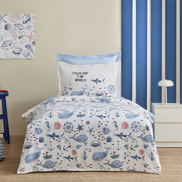 Karaca Home Young Shark Tek Kişilik Pike Takımı ürün görseli 1