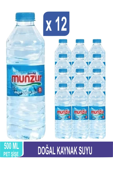 Munzur Doğal Kaynak Suyu 500 ML x 12 ürün görseli 1