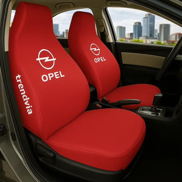 Opel Uyumlu Kırmızı Renk Ön ve Arka Servis Tipi Oto Koltuk Kılıfı Takımı ürün görseli 1