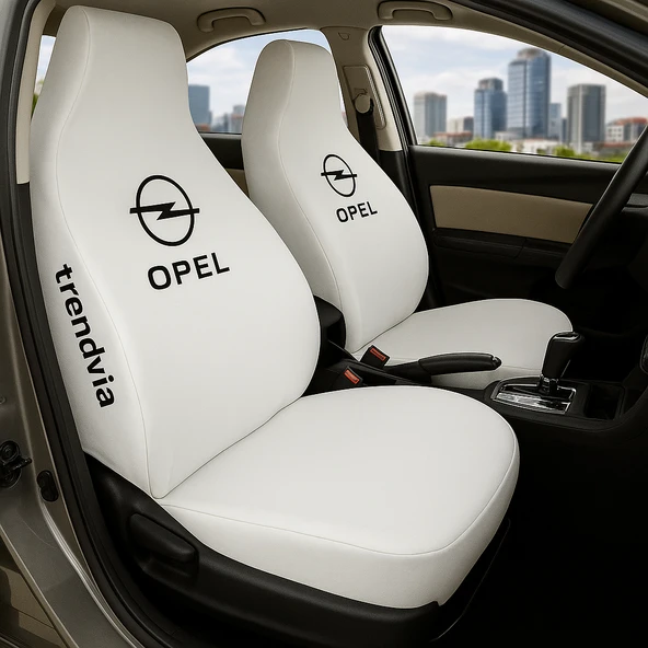 Opel Uyumlu Beyaz Renk Ön ve Arka Servis Tipi Oto Koltuk Kılıfı Takımı ürün görseli 1