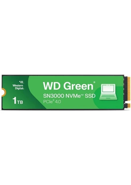 WD GREEN 1TB SN3000 WDS100T4G0E 5000MB/s PCIe Gen4 x4 NVME 2280 M.2 SSD ürün görseli 1
