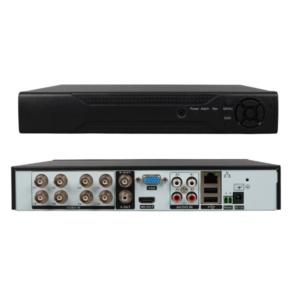 Powermaster PM-12181 AHD-ANALOG-TVI-CVI 1080N 5MP Destekli 8 Kanal Dvr-Xvr Kayıt Cihazı ürün görseli 1