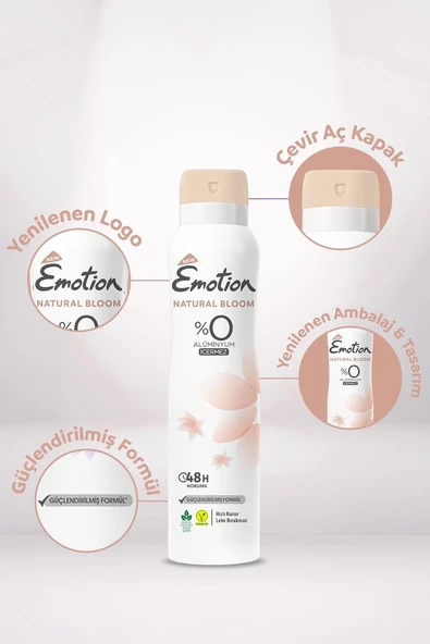 Emotion Natural Bloom Deodorant 150 ml - Resim 2