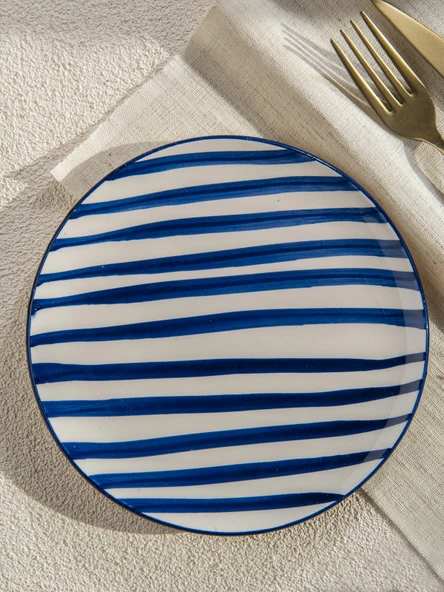 Bleu Fleur 6lı Pasta Tabağı Seti- 19 cm. - Resim 2