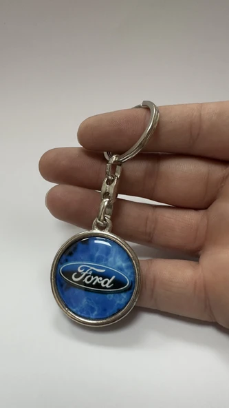 Ford Logolu Damla Metal Anahtarlık Çift Yönlü (1 ADET) ürün görseli 1