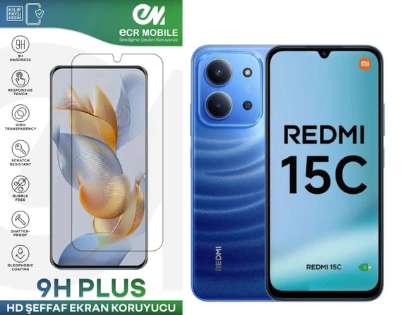 Redmi 15C ile Uyumlu Ekran Koruyucu 9H Esnek Nano Cam Şeffaf ürün görseli 1