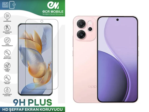 Oppo Reno 14F ile Uyumlu Ekran Koruyucu 9H Esnek Nano Cam Şeffaf ürün görseli 1