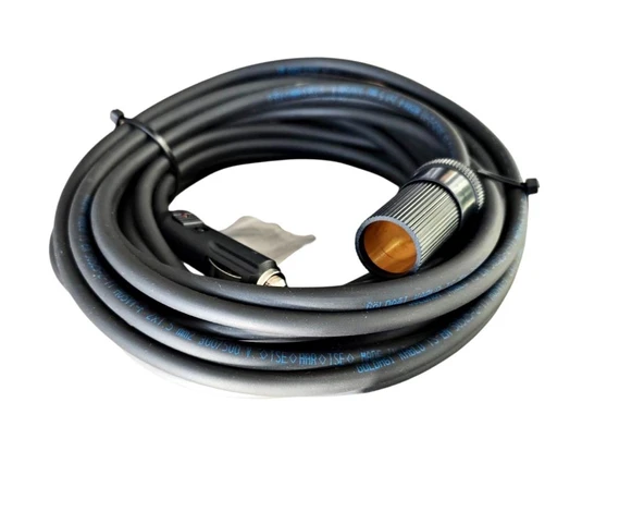 Araç Çakmak Uzatma Kablosu 12-24 Volt 16 Amper 2 X1,5 mm TTR Bakır 10 Metre-Siyah ürün görseli 1