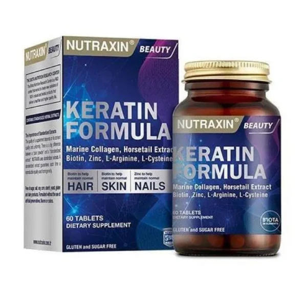 Nutraxin Keratin Formula 60 Tablet - Saç ve Tırnak İçin Özel Kompleks ürün görseli 1
