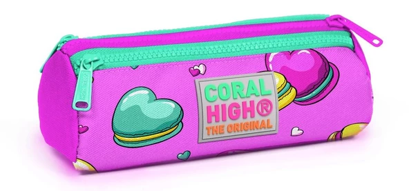 Coral High Kids Pembe Kurabiyeler Üç Bölmeli Kalem Çantası - Kız ürün görseli 1
