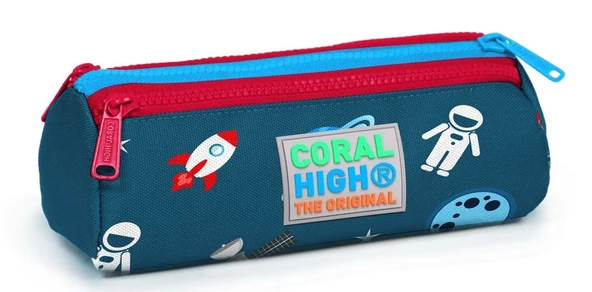 Coral High Kids Astronot ve Uzay Üç Bölmeli Kalem Çantası - Erkek ürün görseli 1