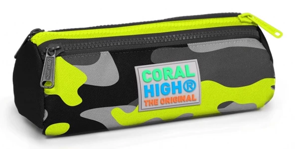 Coral High Kids Kamuflaj Desenli Üç Bölmeli Kalem Çantası - Erkek ürün görseli 1