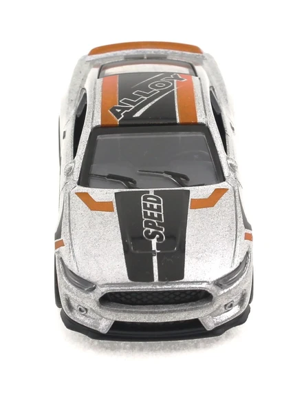 Die Cast Çek Bırak Metal Gri Yarış Arabası ürün görseli 1