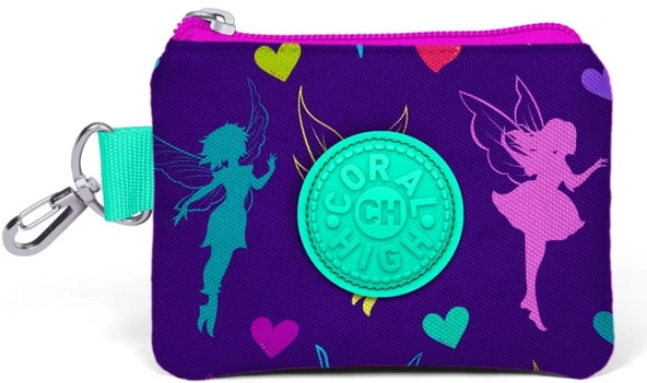 Coral High Kids Peri Desenli Bozuk Para Çantası - Mor - Kız Çocuk 21749 ürün görseli 1