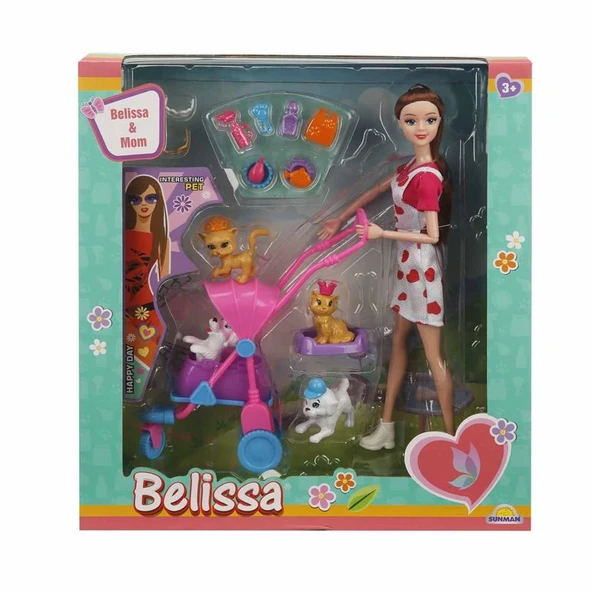 Belissa'nın Annesi ve Sevimli Dostlar Manken Bebek - Resim 3
