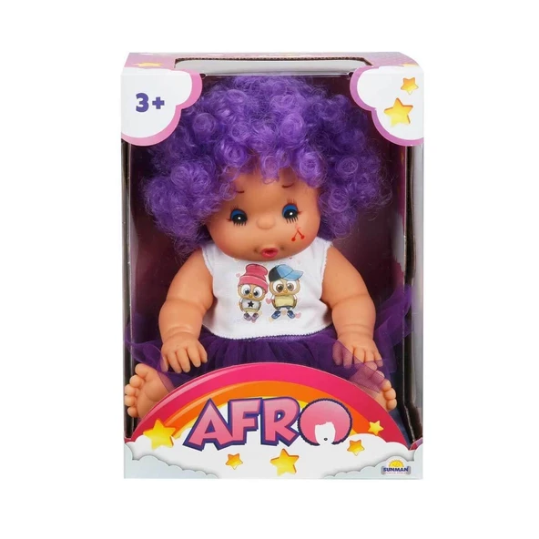 20040 Afro Kıvırcık Saçlı Bebek 23 cm - Stokta Olan Renk Gönderilir ürün görseli 1