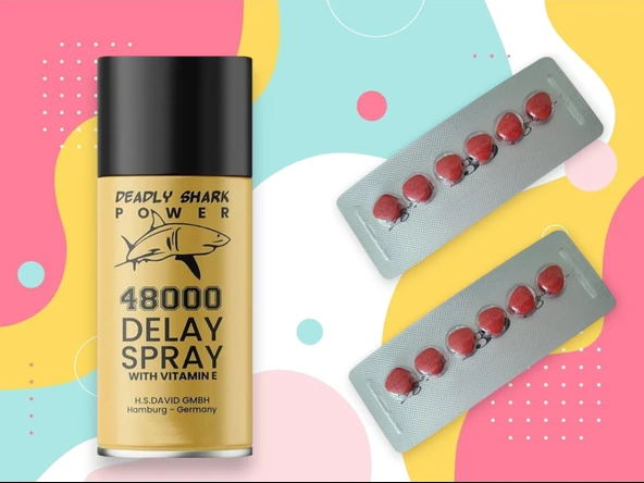 1 Kutu Shark Power 48000 ozel Sprey+ Red  cobra 130MG 6'lı x 2 Dizi Takviye Tablet ürün görseli 1