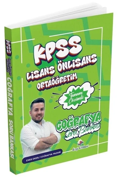 Dizgi Kitap 2026 KPSS Lisans Lise Ortaöğretim Ön Lisans Coğrafya Soru Bankası Çözümlü - Enes Eker Dizgi Kitap ürün görseli 1