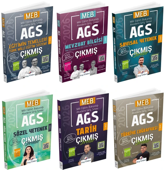 Dizgi Kitap 2026 MEB-AGS Tüm Dersler Çıkmış Sorular 6 lı Set Dizgi Kitap ürün görseli 1