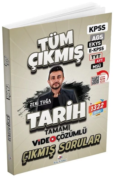 Dizgi Kitap 2026 KPSS MEB-AGS EKYS EKPSS TYT AYT MSÜ Tarih Çıkmış Sorular Çözümlü - Zeki Tuğa Dizgi Kitap ürün görseli 1