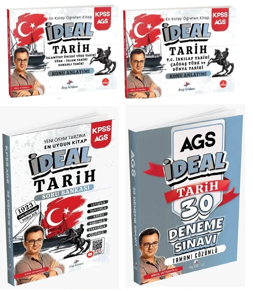 Dizgi Kitap 2026 MEB-AGS İdeal Tarih Konu Anlatımı + Soru Bankası + 30 Deneme 4 lü Set - Birol Yetimoğlu Dizgi Kitap Yayınları ürün görseli 1