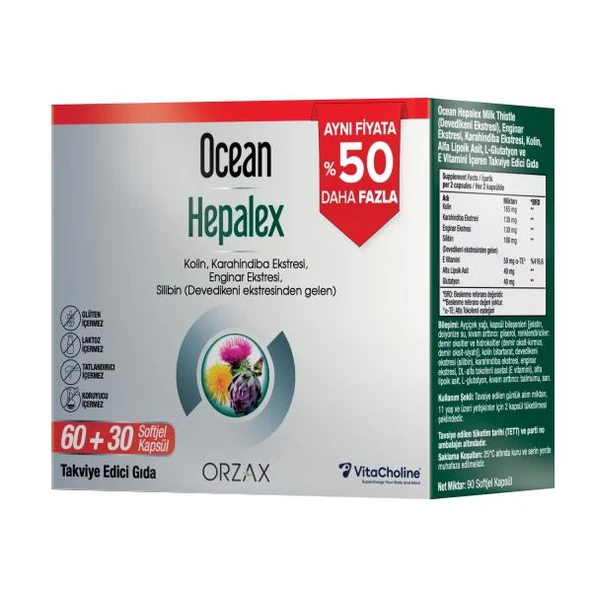 Ocean Hepalex 60 Softjel Kapsül %50 Daha Fazla ürün görseli 1