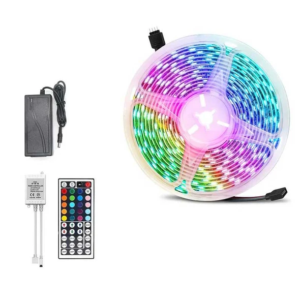 3 Çipli Led Strip WN-1144 5050 Smd Type RGB Kumandalı 5 Metre Şerit Led ürün görseli 1