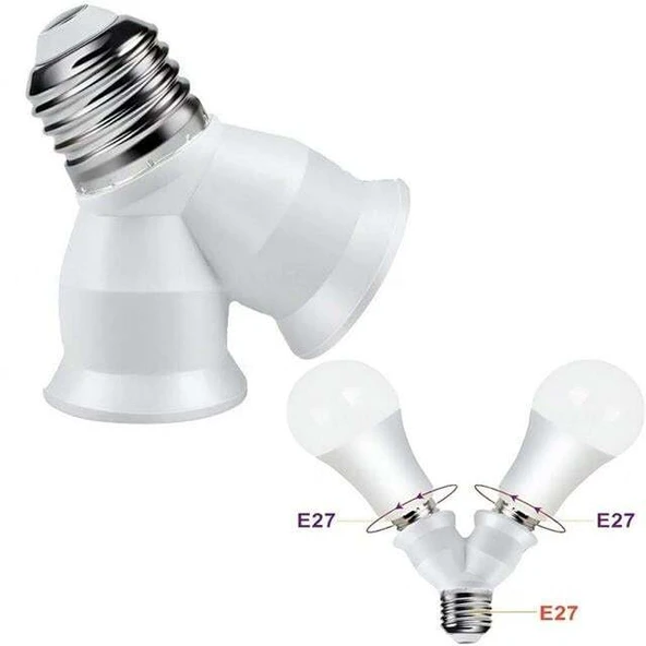 Ledx DY-101 E27 Duy Çoğaltıcı (Tek Duydan Çift E27 Lamba Bağlantısı) ürün görseli 1