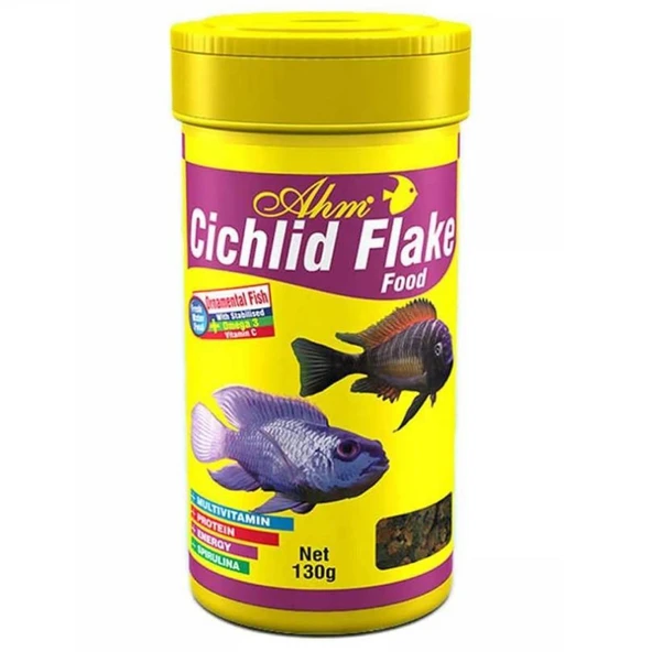 Ahm Cichlid Flake Pul Balık Yemi 250 ml ürün görseli 1