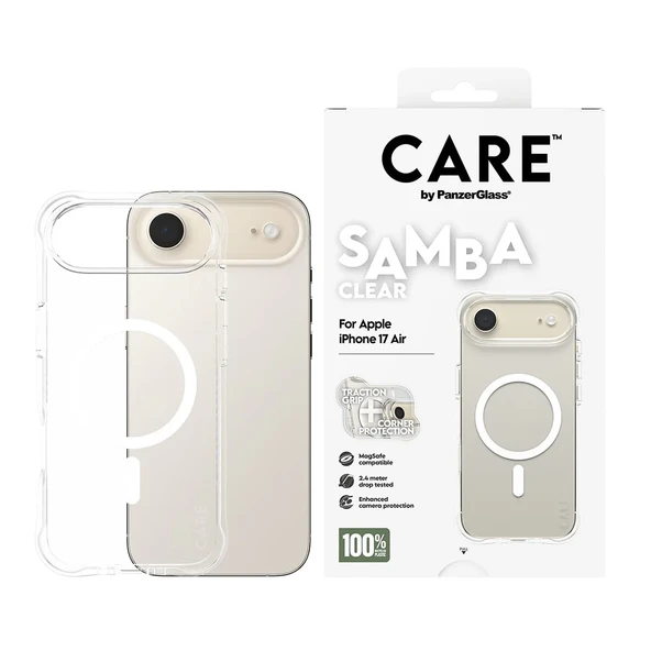 Panzerglass CARE Apple iPhone 17 Air Fashionable Case Samba Şeffaf Magsafe Kılıf ürün görseli 1