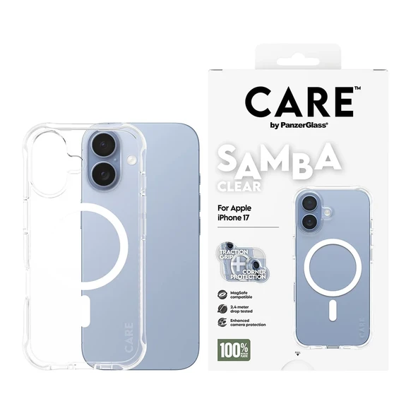 Panzerglass CARE Apple iPhone 17 Fashionable Case Samba Şeffaf Magsafe Kılıf ürün görseli 1