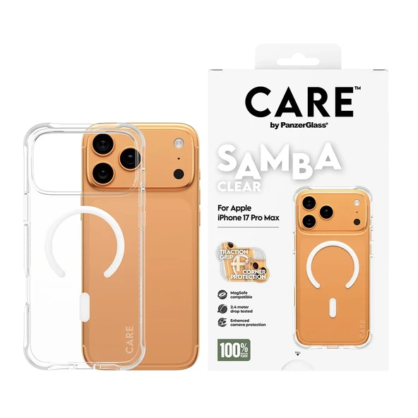 Panzerglass CARE Apple iPhone 17 Pro Max Fashionable Case Samba Şeffaf Magsafe Kılıf ürün görseli 1