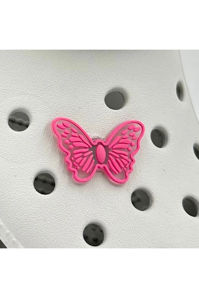 Crocs Terlik Süsü ve Aksesuarı , Çanta Süsü – Jibbitz 3D Büyük Boy Desenli Kelebek Figür Logo Aksesuar ürün görseli 1
