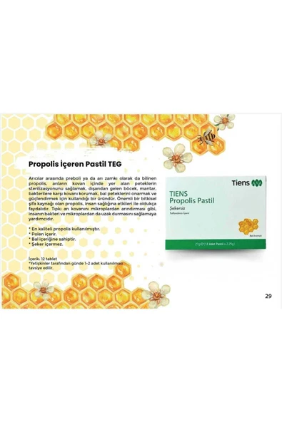 Propolis İçeren Şekersiz Bal Aromalı Pastil ürün görseli 1