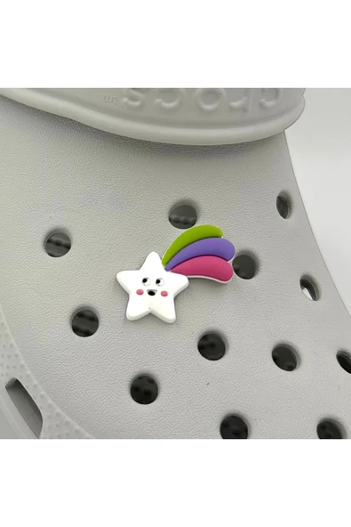 Crocs Terlik Süsü ve Aksesuarı , Çanta Süsü – Jibbitz 3D Kuyruklı Yıldız Logo Aksesuar ürün görseli 1