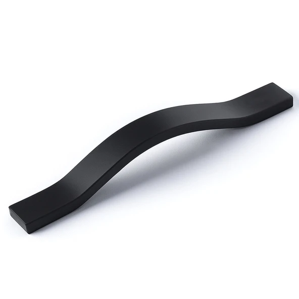 Sümbül Siyah Metal Kulp 160 mm Modern Mobilya Çekmece Kolu Mutfak Dolabı ve Kapak Kulpları Dayanıklı ürün görseli 1