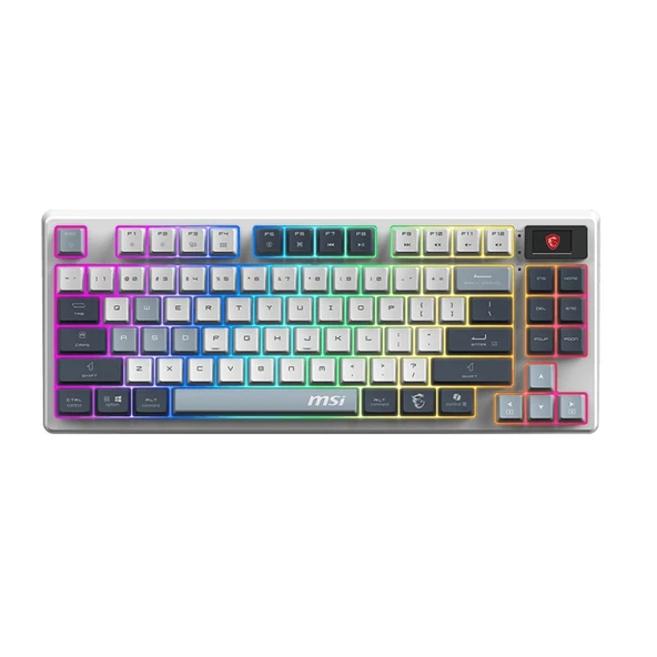 MSI FORGE GK600 TKL WIRELESS SKY RGB Mekanik Linear Kablosuz Türkçe Gaming Klavye ürün görseli 1